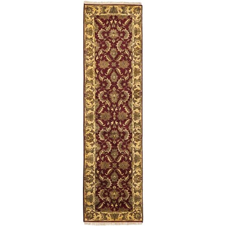 Safavieh 2 ft. - 6 in. x 10 ft. Jaipur Hand Knotted Runner Rug - Red and Gold JAP412B-210